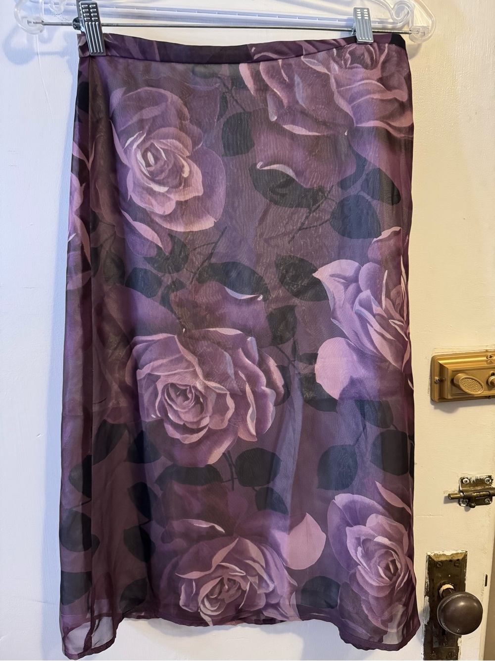 Vintage Floral Pattern Midi Skirt